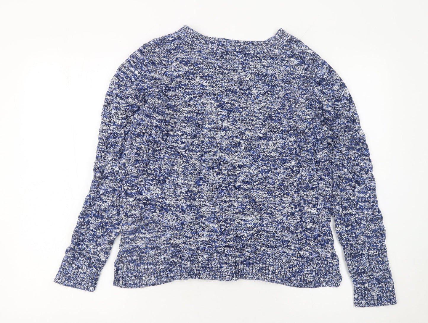 Womens UK Size M Lands' End Blue Pullover Jumper