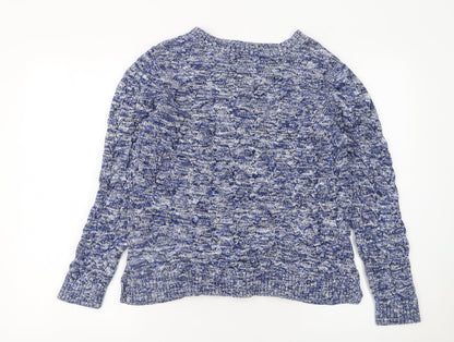Womens UK Size M Lands' End Blue Pullover Jumper