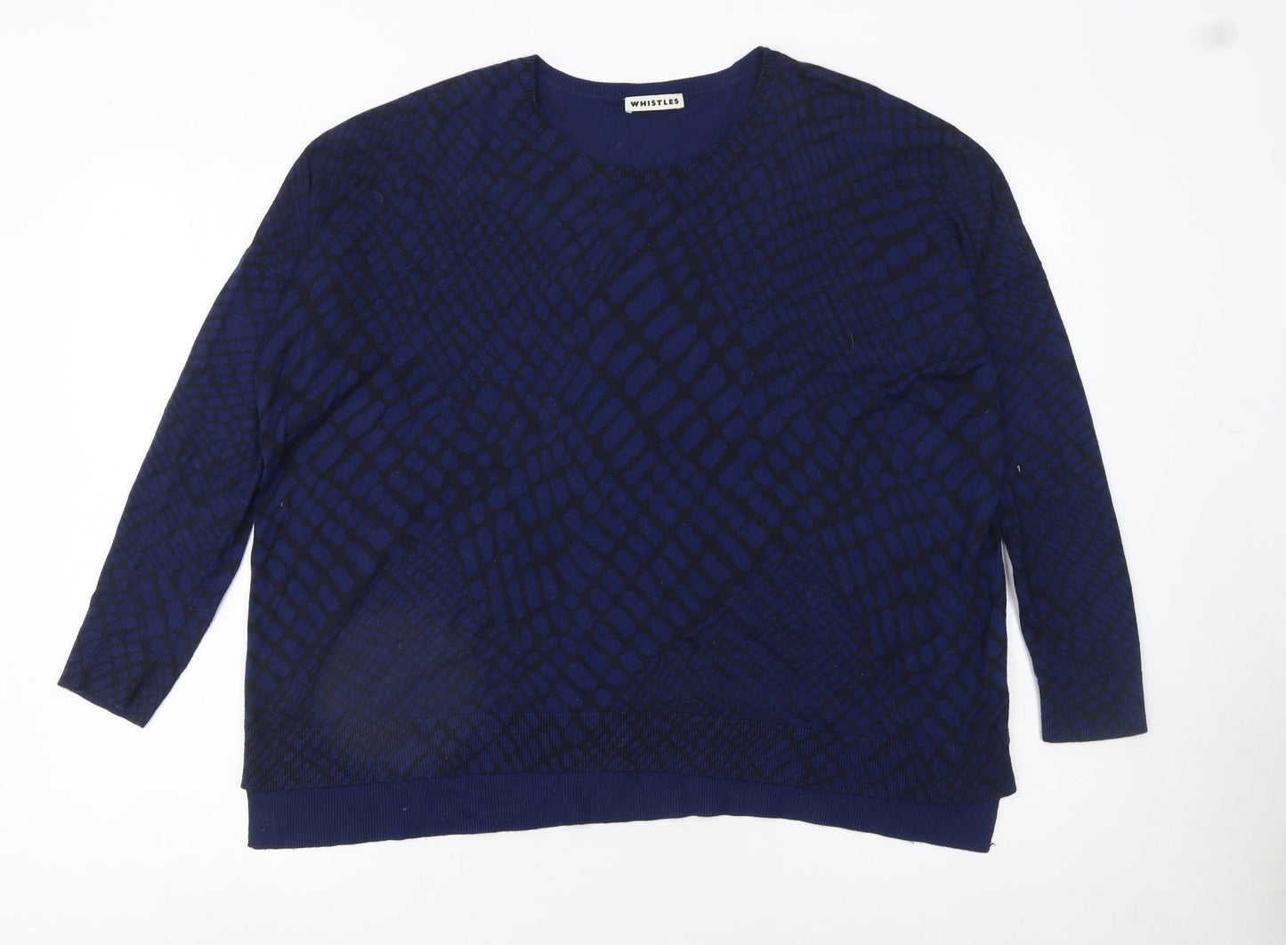 Womens UK Size 10 Whistles Blue Pullover Jumper