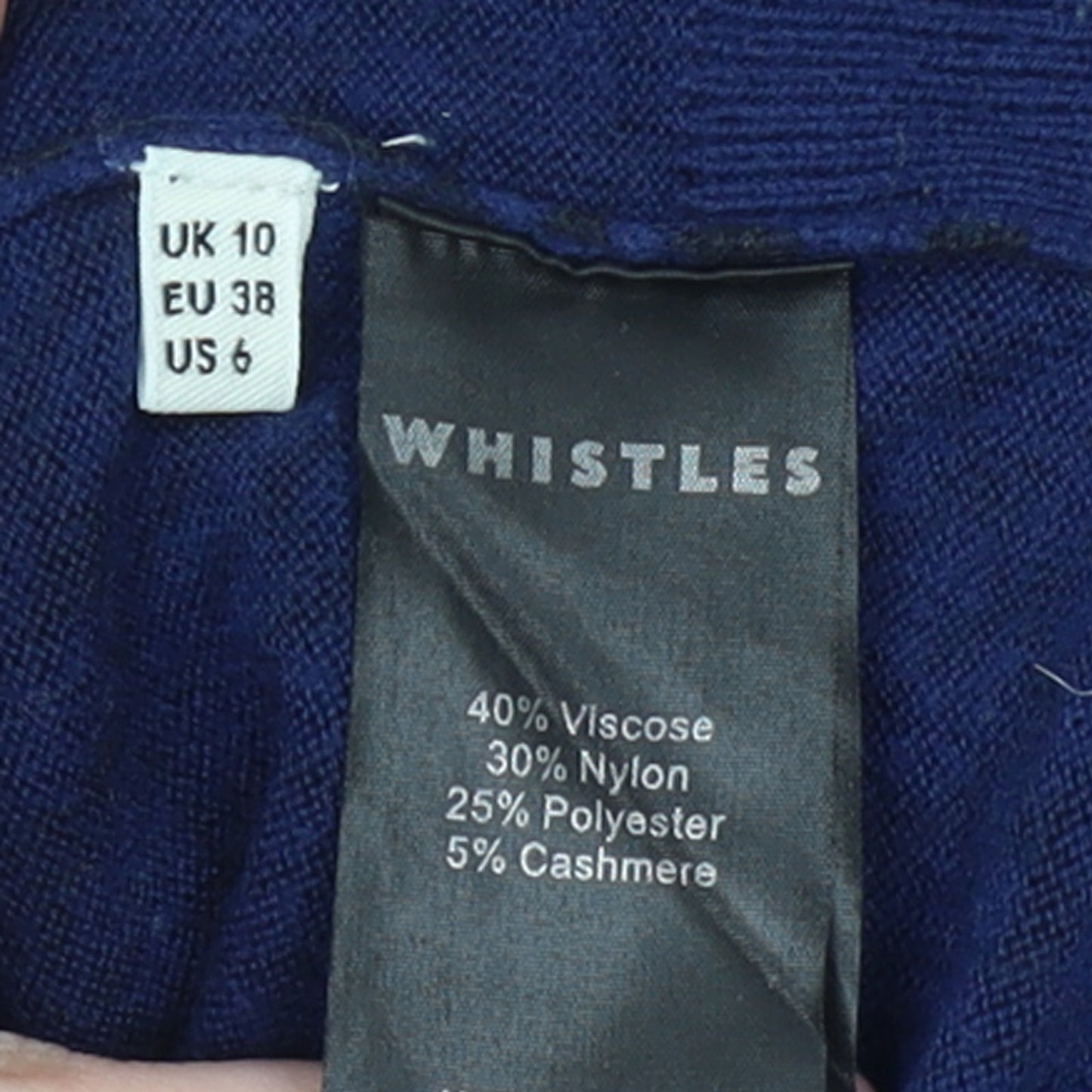 Womens UK Size 10 Whistles Blue Pullover Jumper