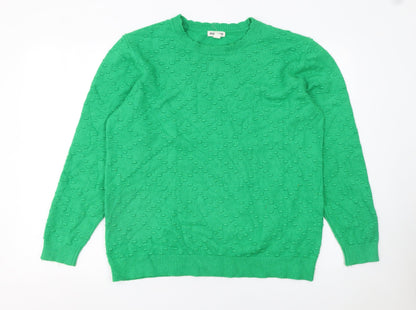 Womens UK Size 18 Mudflower Green Pullover Jumper