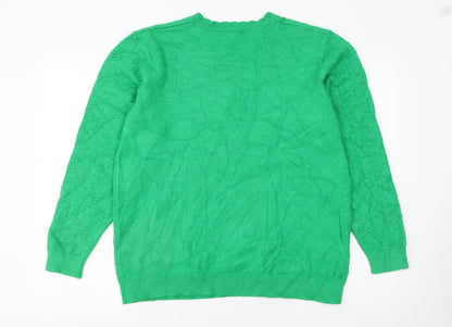 Womens UK Size 18 Mudflower Green Pullover Jumper