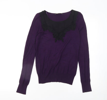 Womens UK Size XS Oasis Purple Pullover Jumper