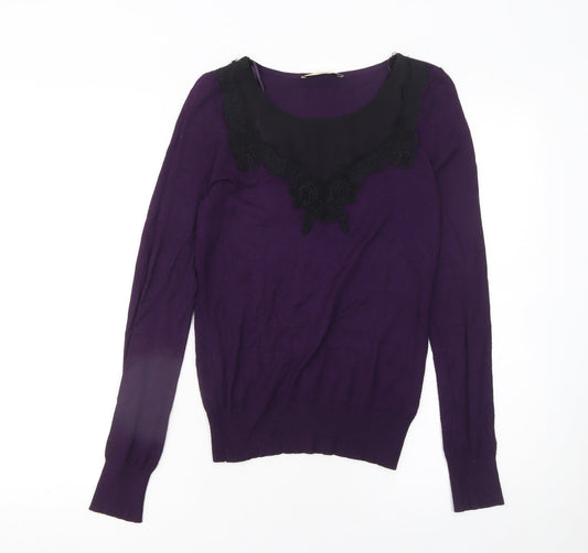 Womens UK Size XS Oasis Purple Pullover Jumper