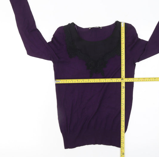 Womens UK Size XS Oasis Purple Pullover Jumper