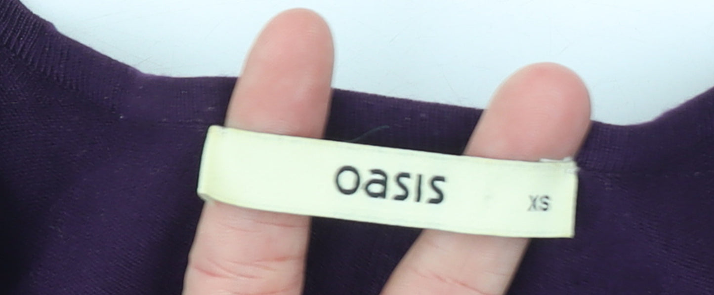 Womens UK Size XS Oasis Purple Pullover Jumper
