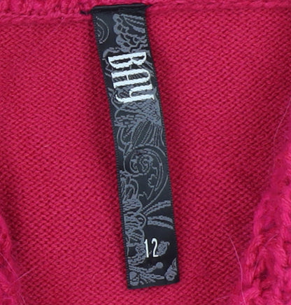 Womens UK Size 12 Bay Pink Pullover Jumper