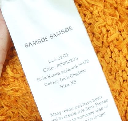 Womens UK Size XS Samsøe Samsøe Orange Pullover Jumper