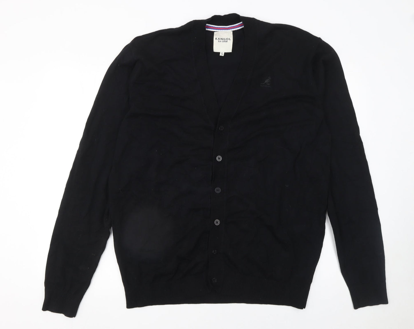 Mens UK Size S Kangol Black Cardigan Jumper