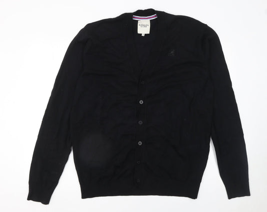Mens UK Size S Kangol Black Cardigan Jumper