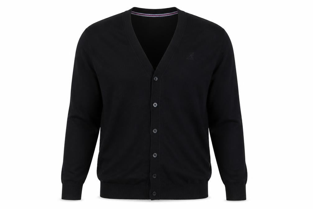 Mens UK Size S Kangol Black Cardigan Jumper