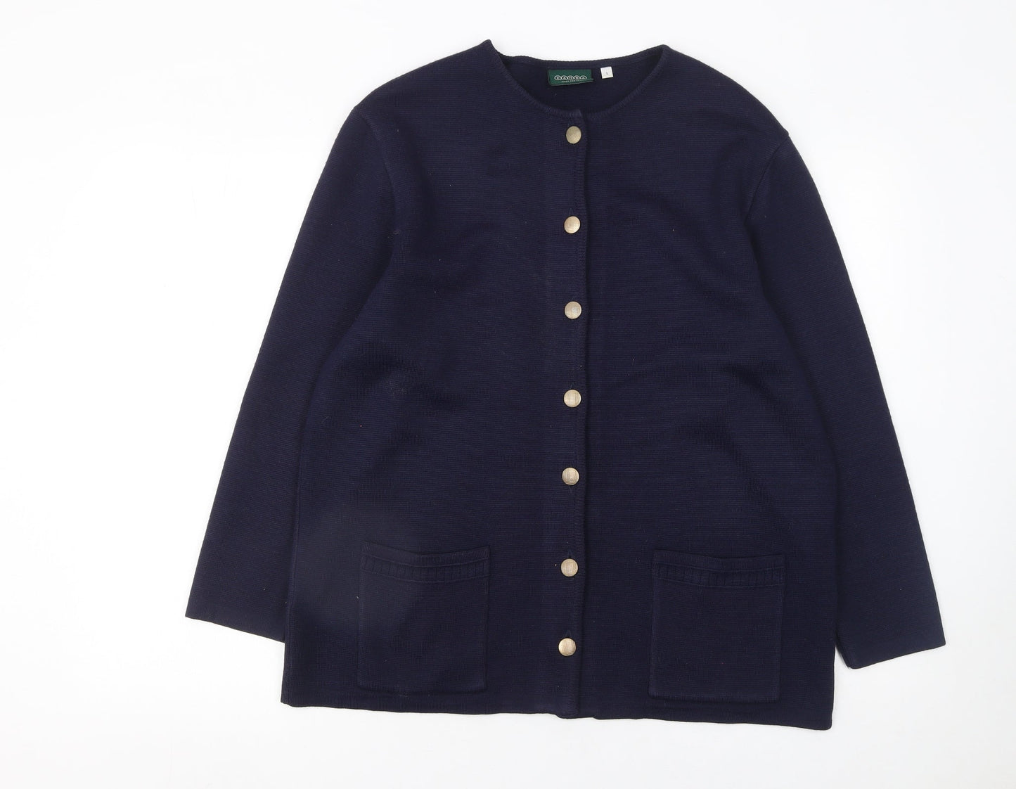 Womens UK Size L Canda Blue Cardigan Jumper