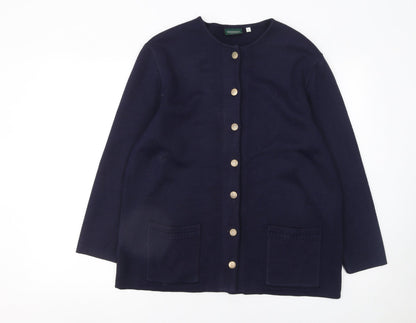 Womens UK Size L Canda Blue Cardigan Jumper