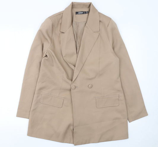 Womens UK Size 10 Missguided Regular Beige Blazer