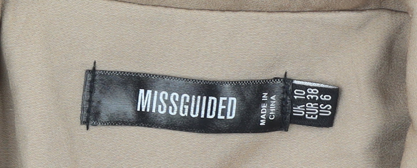 Womens UK Size 10 Missguided Regular Beige Blazer