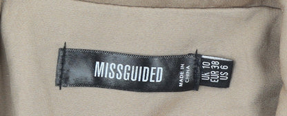 Womens UK Size 10 Missguided Regular Beige Blazer