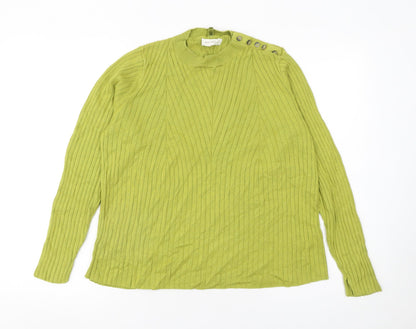 Womens UK Size 14 Marks and Spencer Green Pullover Jumper