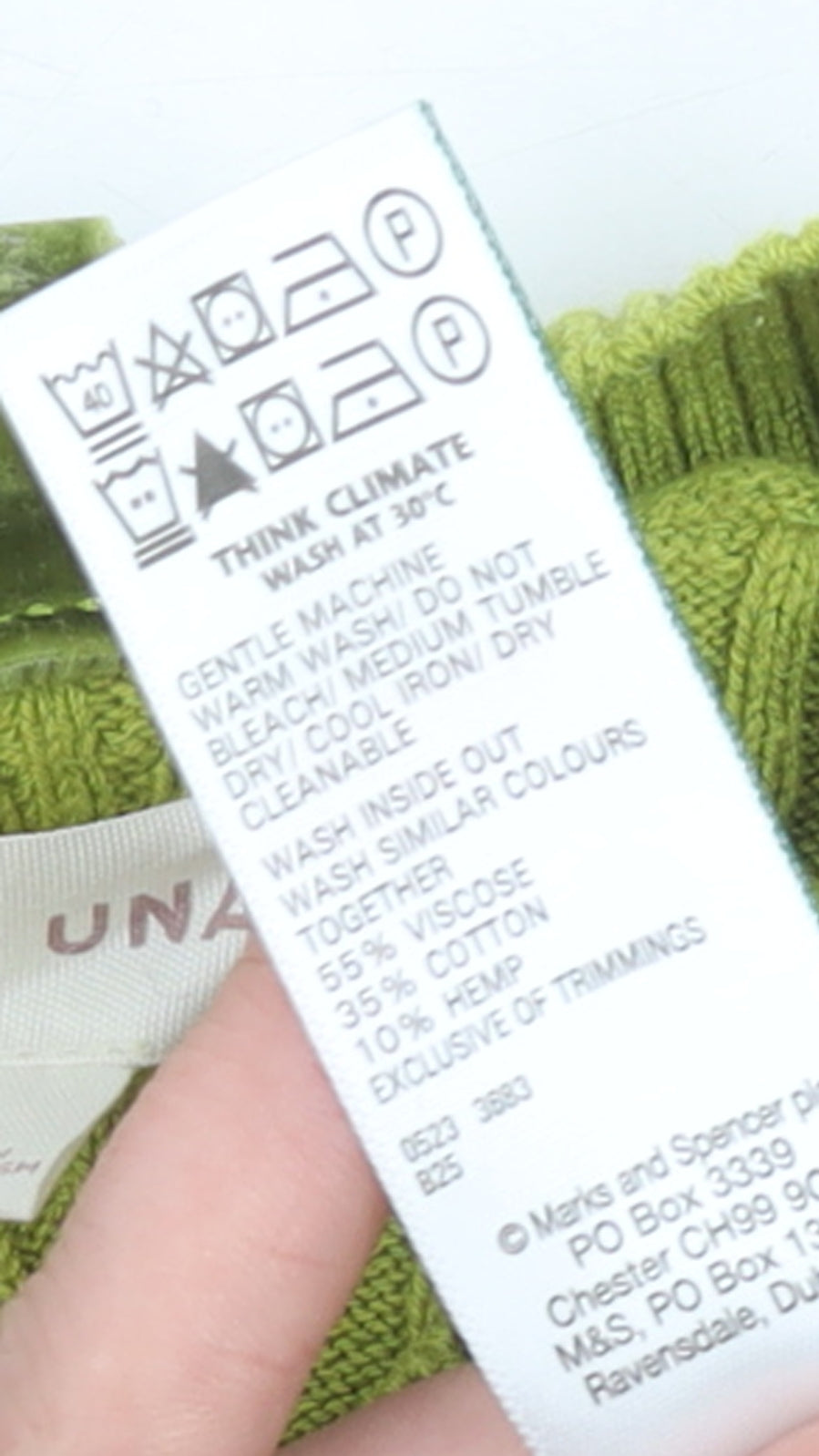 Womens UK Size 14 Marks and Spencer Green Pullover Jumper