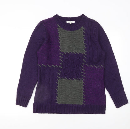 Womens UK Size L Klass Collection Purple Pullover Jumper
