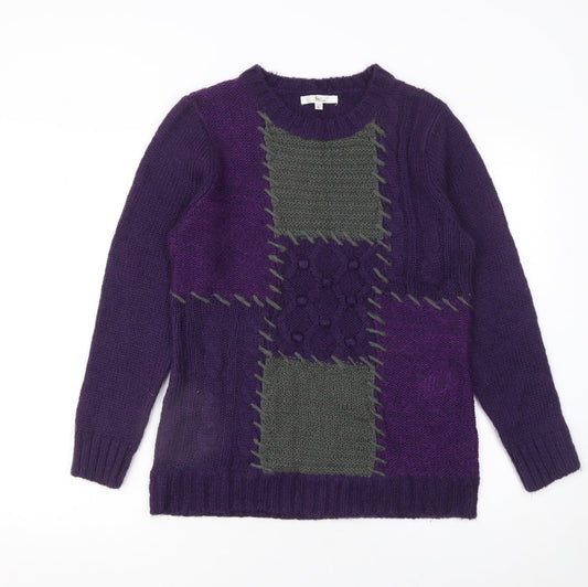 Womens UK Size L Klass Collection Purple Pullover Jumper