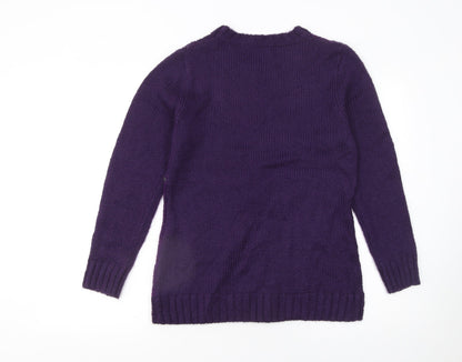Womens UK Size L Klass Collection Purple Pullover Jumper