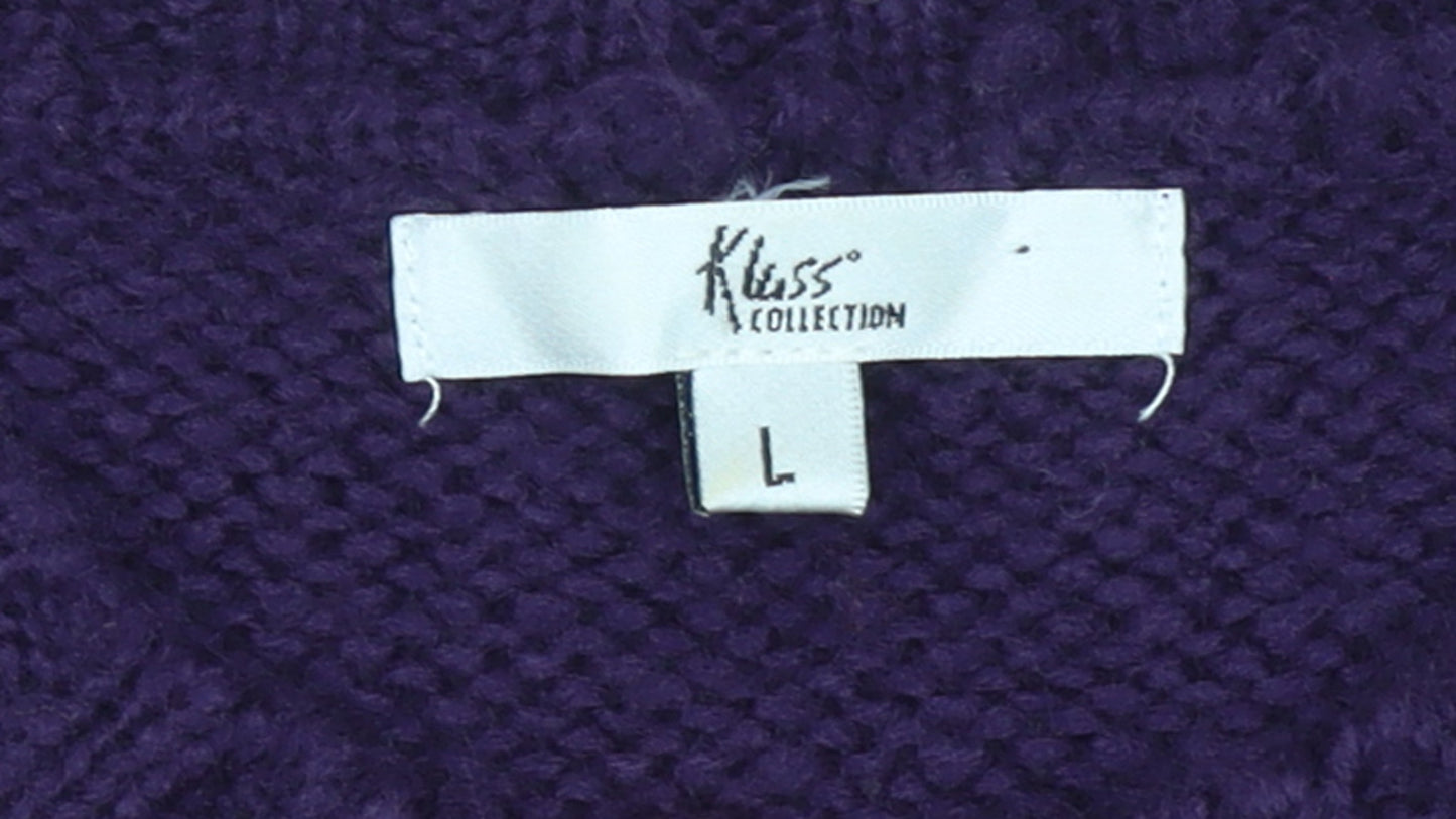Womens UK Size L Klass Collection Purple Pullover Jumper