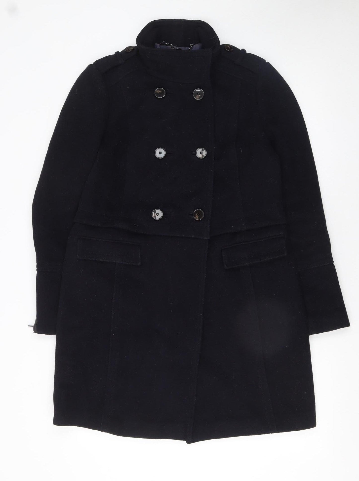 Womens UK Size 10 Marks and Spencer Blue Pea Coat