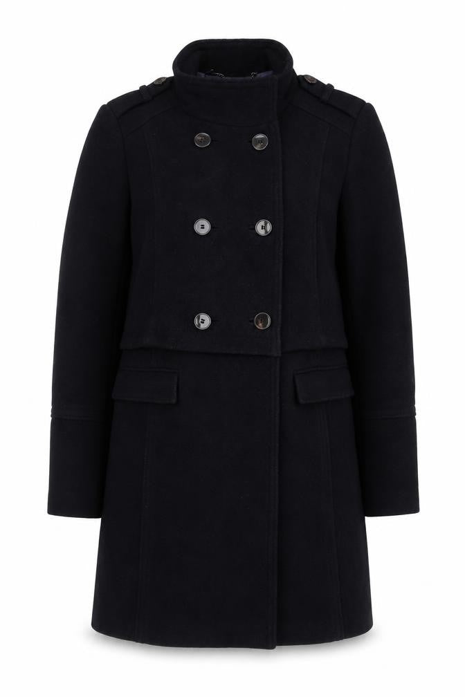 Womens UK Size 10 Marks and Spencer Blue Pea Coat