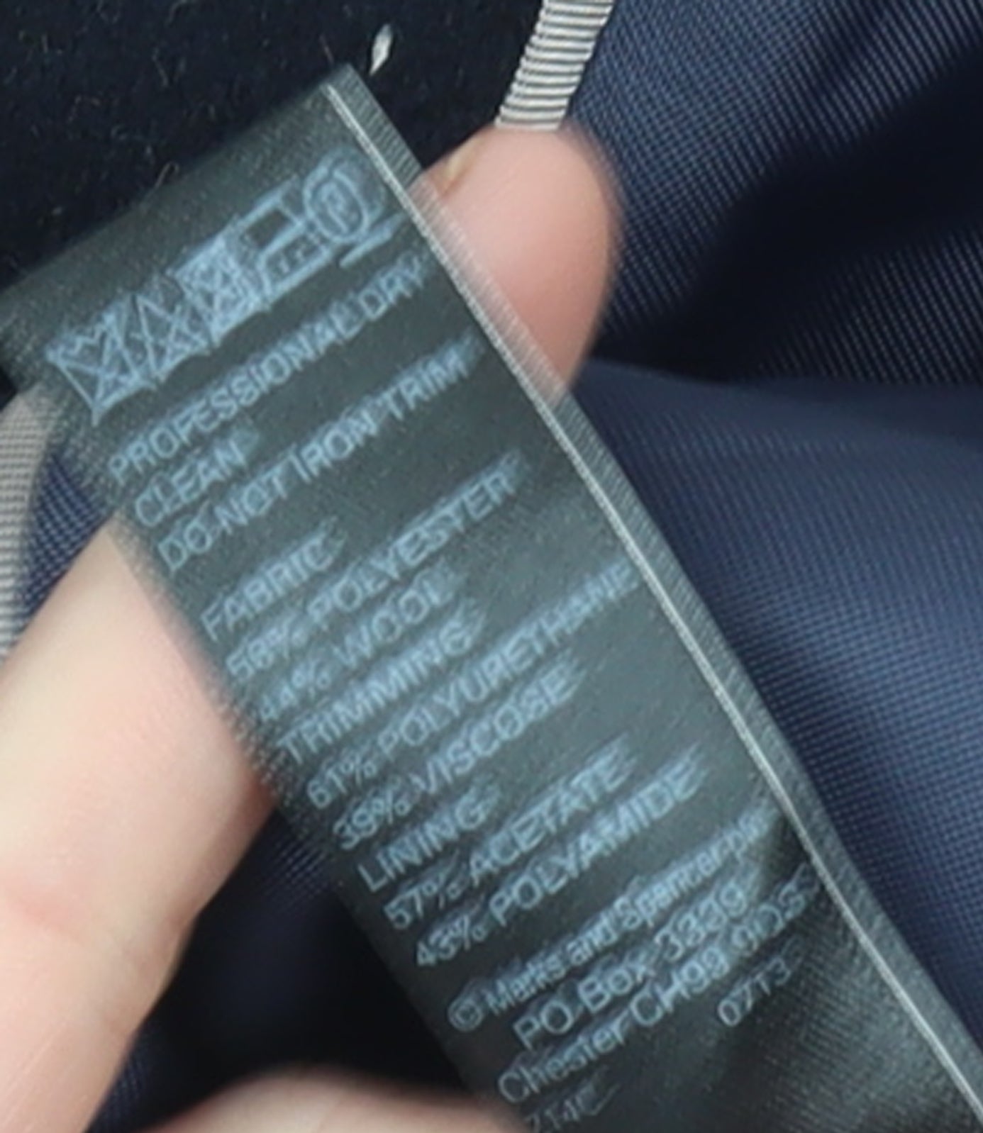 Womens UK Size 10 Marks and Spencer Blue Pea Coat