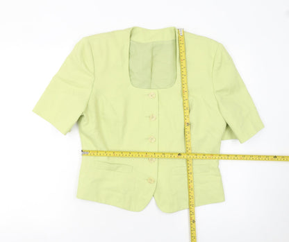 Womens UK Size 14 Richards Regular Green Suit Jacket
