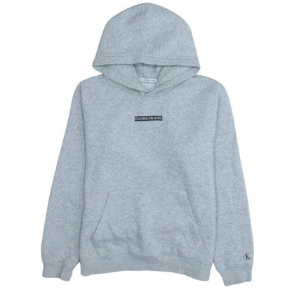 Mens UK Size 14 Calvin Klein Jeans Grey Pullover Hoodie