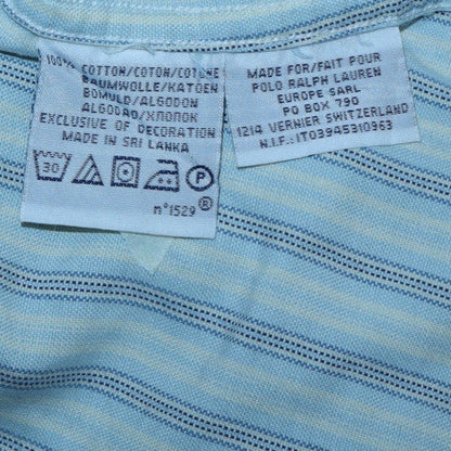 Ralph Lauren Men’s Blue Striped Cotton Button-Down Shirt XL