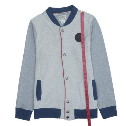 Converse Boys Grey Blue Full Zip Sweatshirt XL 13-15 Years Casual Cotton Blend