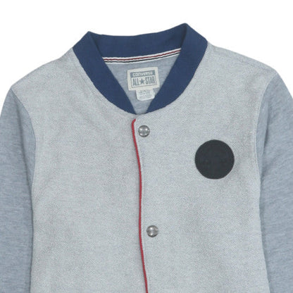 Converse Boys Grey Blue Full Zip Sweatshirt XL 13-15 Years Casual Cotton Blend