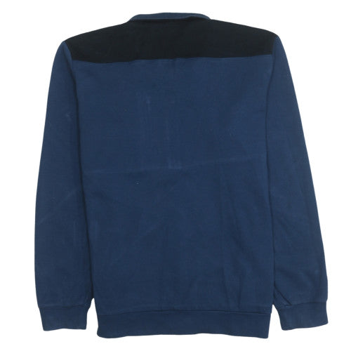 Mens UK Size M adidas Blue 1/2 Zip Sweatshirt