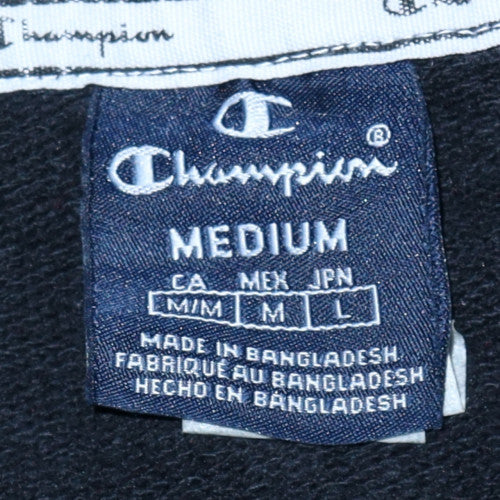 Mens UK Size M Champion Black Pullover Hoodie