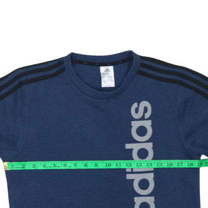 Mens UK Size M adidas Blue Pullover Sweatshirt