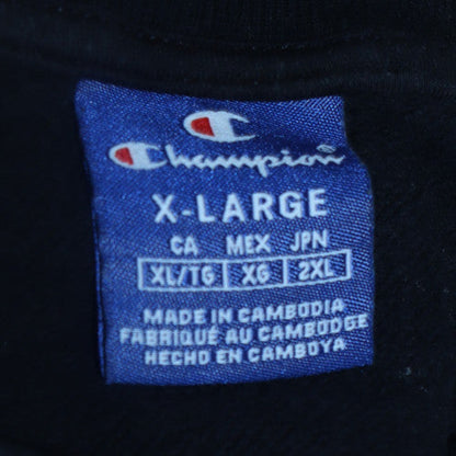 Mens UK Size XL Champion Black Pullover Sweatshirt