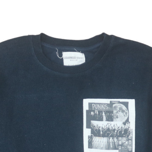 Mens UK Size M Cedarwood State Black Pullover Sweatshirt