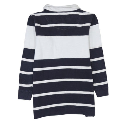 Next Womens Blue White Striped Cotton 3/4 Sleeve Nightshirt Size 10