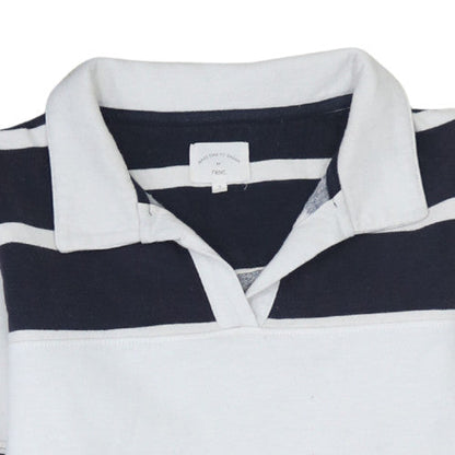 Next Womens Blue White Striped Cotton 3/4 Sleeve Nightshirt Size 10