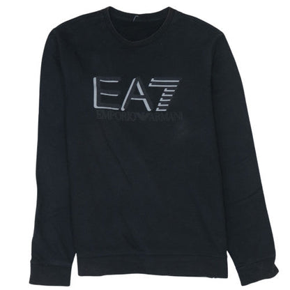 Mens UK Size M Emporio Armani Black Pullover Sweatshirt
