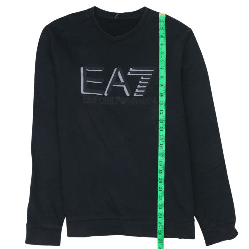 Mens UK Size M Emporio Armani Black Pullover Sweatshirt