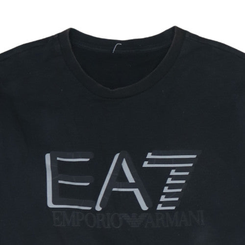 Mens UK Size M Emporio Armani Black Pullover Sweatshirt