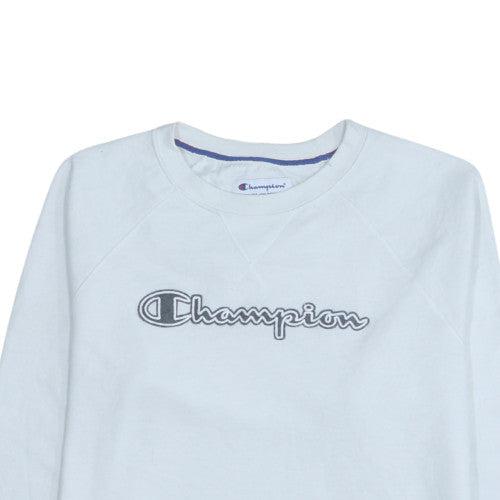 Mens UK Size M Champion White Pullover Sweatshirt