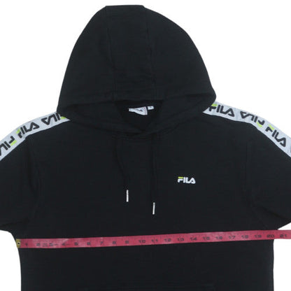Mens UK Size S FILA Black Pullover Hoodie
