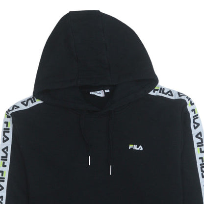 Mens UK Size S FILA Black Pullover Hoodie