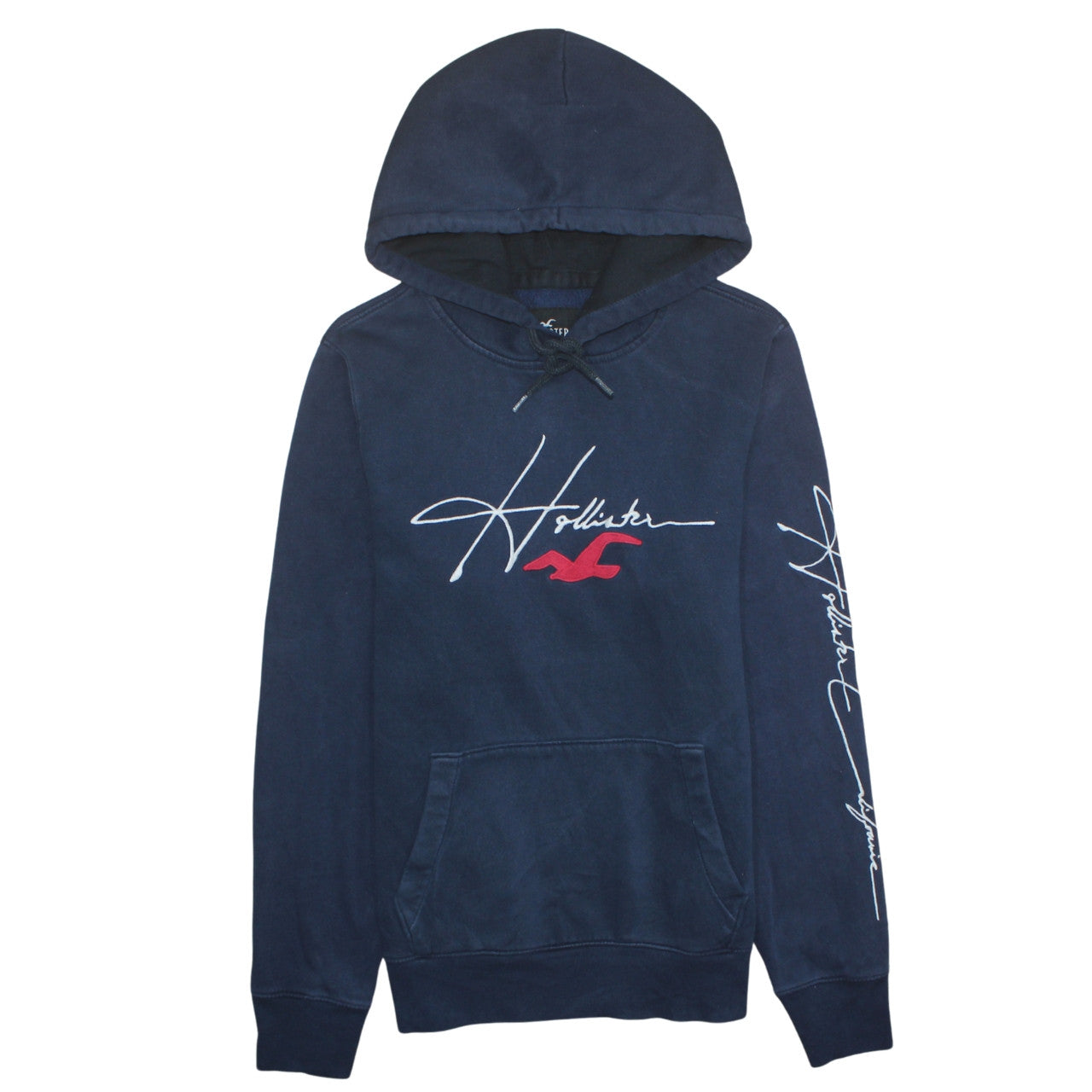 Mens UK Size M Hollister Blue Pullover Hoodie