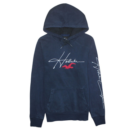 Mens UK Size M Hollister Blue Pullover Hoodie