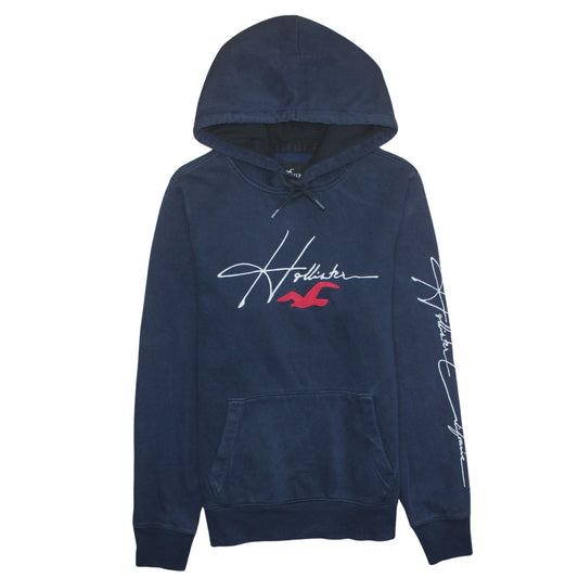 Mens UK Size M Hollister Blue Pullover Hoodie